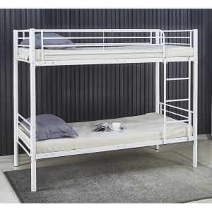 Двуетажно легло Tivoli, метал, боядисано в бяло