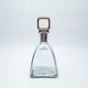 Декантер стъкло-метал сребърен 25χ12см