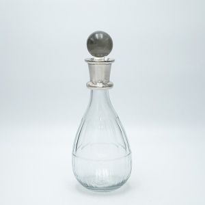 Декантер стъкло-метал сребърен 28x10.5см