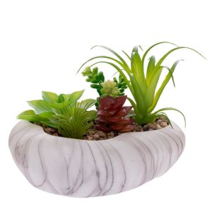 DECORATIVE SUCCULENT IN CERAMIC POT 16 CM