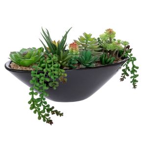 DECORATIVE SUCCULENT IN CERAMIC POT 18 CM