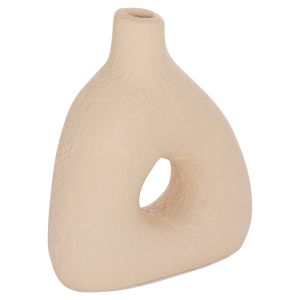 Decorative vase Hm4667.02m terracotta in creamy white - 17x6.5x20hcm.