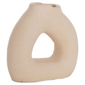 Decorative vase Hm4667.02s terracotta in creamy white - 17.5x6.5x17cm.