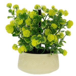 DECORATIVE GREEN GRASS IN A POT WITH AROMA IN A GIFT BOX (TIBETOK EVENING AROMA JADE) 18X15X21.5 CM