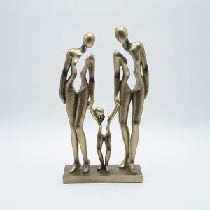 Decorative sculpture figure made of polyresin with a gold surface 18x8x31.5cm
