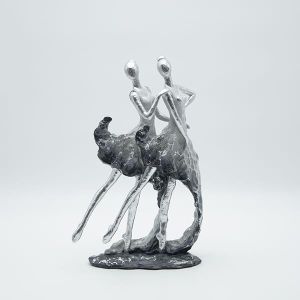 Decorative sculpture figure made of polyresin with a gold surface 20x8x30.5cm