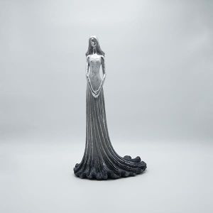 Decorative sculpture figure made of polyresin, gold surface 25x18.5x45cm