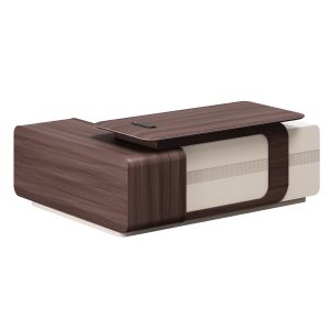 Десно ъглово офис бюро серия President Hm2147r меламин в орех-бежово 200x160x76всм