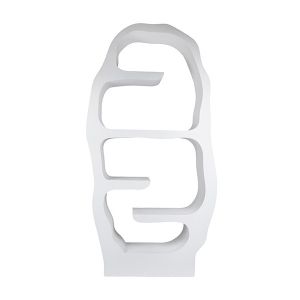 Дървен рафт бял 94x30x190см