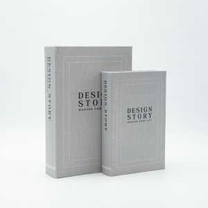 Wooden book box S/2, light blue 30x21x7cm / 24x16x5cm