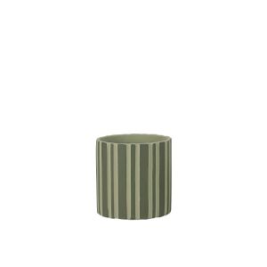 Green cement pot with round base Φ11x11cm - 1/18kib