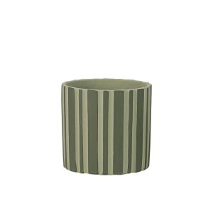 Green cement pot with round base Φ17x16cm - 1/8kib