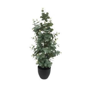 Green eucalyptus tree in plastic flower - h90 cm 4/box