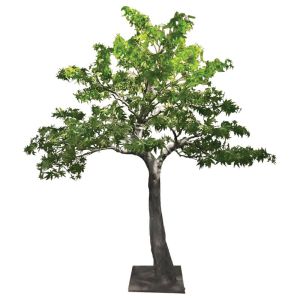 Artificial maple (fake planet) green on metal base - h250 cm 1/box