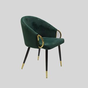 Velvet chair green 59x57x47.5x81.5cm