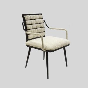 Velvet chair gray 59x61x49.5x85cm