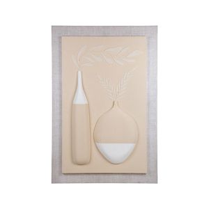 Картина 3d вази бели - бежови 80x120см