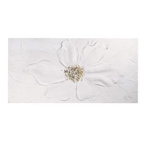 Картина цветя бяло 140x3x70см