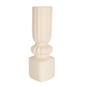 Ceramic vase beige 9x8.7x23.8cm