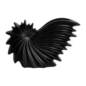 Ceramic vase black 25.1x1.8x16cm