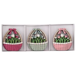 SET OF 6 FLOWER BASKETS 3 TEMPLATES 6X5X0.5 CM