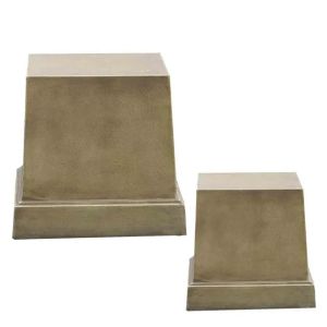 Комплект основи от влакниста глина/2 бежови антични квадратни