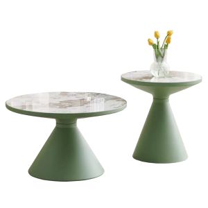 Комплект от 2 холни маси Lynx Hm18316.95, метал с плочка от синтерован камък, категория B