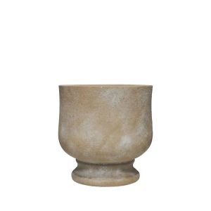 Кръгла кафява стара износена поднос - Φ13.8x13.8см 12/кутия