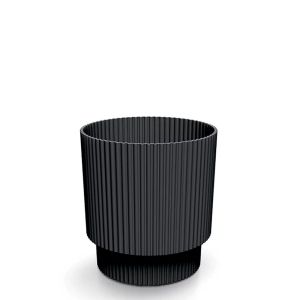 КРЪГЛА ПЛАСТМАСОВА САКСИЯ С ДЪРВЕНИ ЧАРКОА