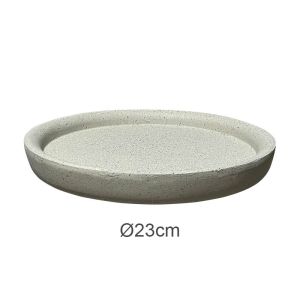 Кръгла чиния от влакноглинена плоча, бежово-гранитна, за саксия - Φ23x3.5см 5/кутия