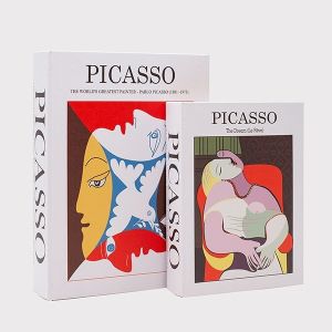 Box-book S/2 Picasso white - red - black 34x25x7cm / 27x20x5.5cm