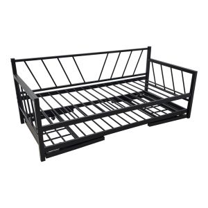 ЛЕГЛО-ДИВАН REMMIE МЕТАЛ В ЧЕРНО 90X190 СМ