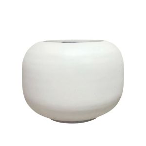 Lightweight cement pot, white, round, large - Φ53x40cm