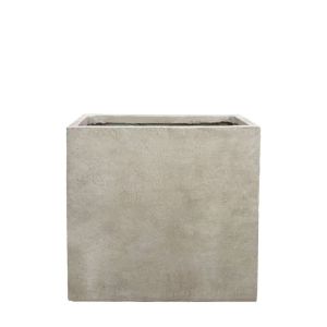 Small lightweight cement pot, beige - 49x17x40cm