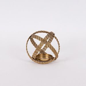 Metal gold candlestick 18x19x15.5cm