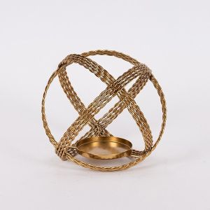 Metal gold candlestick 22.5x11x19.5cm