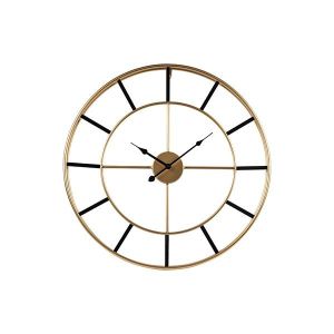 Metal wall clock gold-black 60x4x60cm