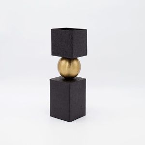 Metal vase black and gold 8x8x285cm