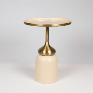 Метална помощна маса, златисто цвят, 46x46x60 см