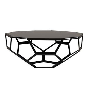 Метална помощна маса, черна 96х96х40см