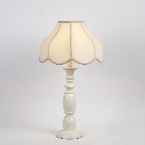 Table lamp made of polyresin white-ecru 36x60cm