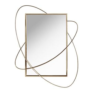 Огледало метал златисто 60x3x80см