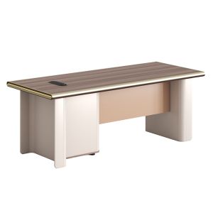 Офис бюро серия Superon Hm2138 меламин в натурален бежов цвят 200x85x75всм.