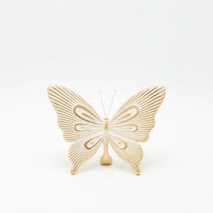 Polyresin butterfly, gold 19.5x7.5x13cm