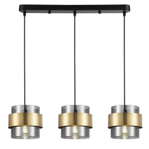 Chandelier 3 lamps 3xe27 Max15w 180x1215mm Max15w black gold Arte Illumina Reliac