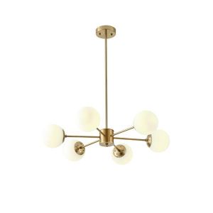 Chandelier 6xε27 Max15w 720x730mm white copper Arte Illumina Puff
