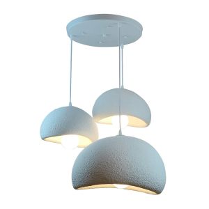 CHANDELIER BERTOW METAL-PS WITH WHITE LAMPSHADE D40X100 CM