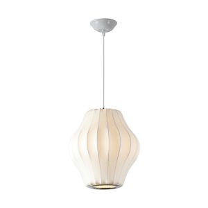 Chandelier Tyvek-metal single lamp 1xe27 Max15w Ø300mm white Arte Illumina Alliona