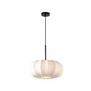 Chandelier Tyvek-metal single lamp 1xe27 Max15w Ø400x165mm white Arte Illumina Pompia