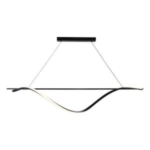 Chandelier aluminum-silicone Led 12w 780lm 3000k 1200x1400mm black Arte Illumina Waves